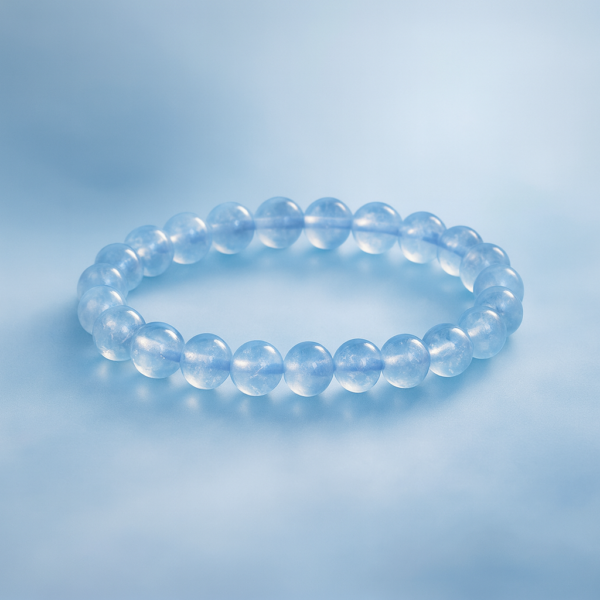 海洋之水守護石海藍寶水晶手串 Aquamarine